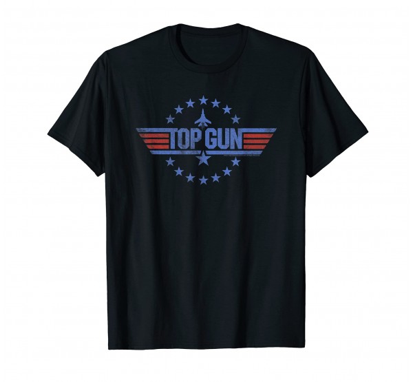 Top Gun Stars Logo Distressed